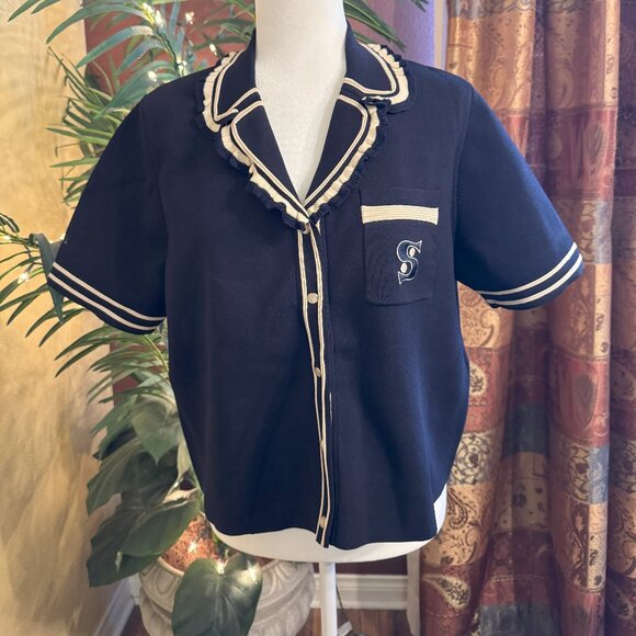 New Sandro Flavie Blue Cardigan, with tag - Picture 1 of 8